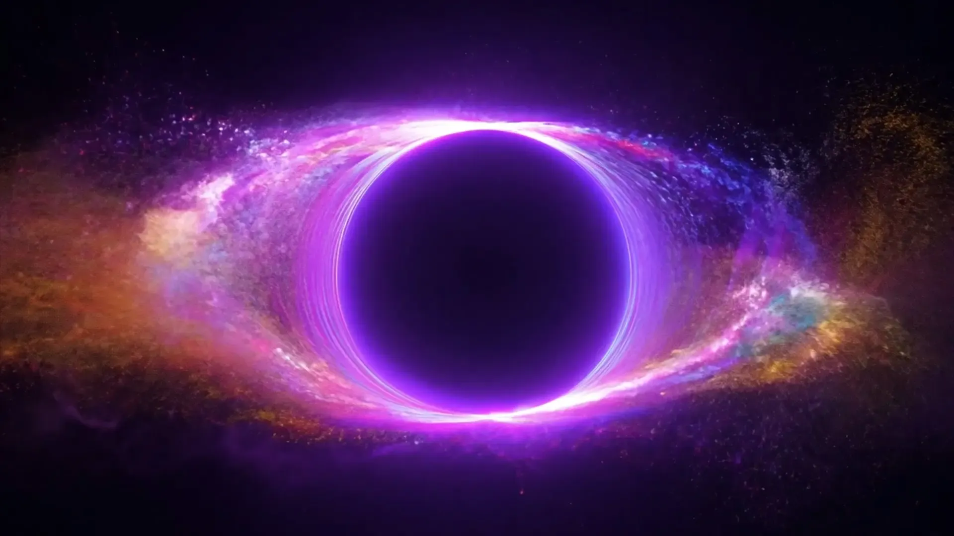 Ethereal Glowing Purple Ring Background Logo Animation